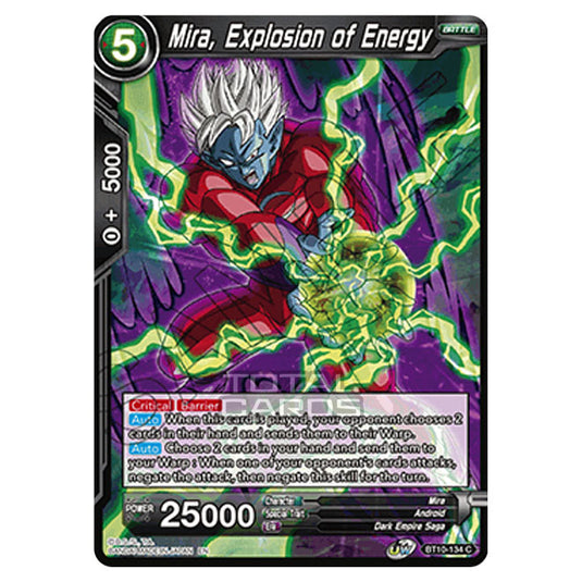 Dragon Ball Super - B10 - Unison Warrior Series - Rise of the Unison Warrior - Mira, Explosion of Energy - BT10-134 (Foil)