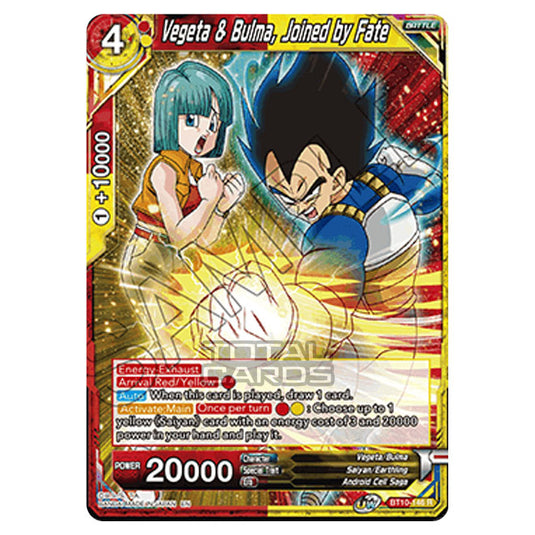 Dragon Ball Super - B10 - Unison Warrior Series - Rise of the Unison Warrior - Vegeta & Bulma, Joined by Fate - BT10-146 (Foil)