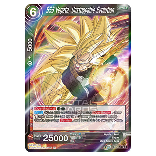 Dragon Ball Super - B11 - Vermilion Bloodline - SS3 Vegeta, Unstoppable Evolution - BT11-129 (Foil)