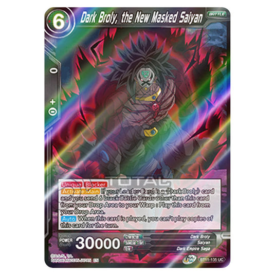 Dragon Ball Super - B11 - Vermilion Bloodline - Dark Broly, the New Masked Saiyan - BT11-135 (Foil)