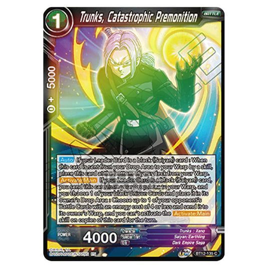 Dragon Ball Super - B12 - Vicious Rejuvenation - Trunks, Catastrophic Premonition - BT12-135 (Foil)