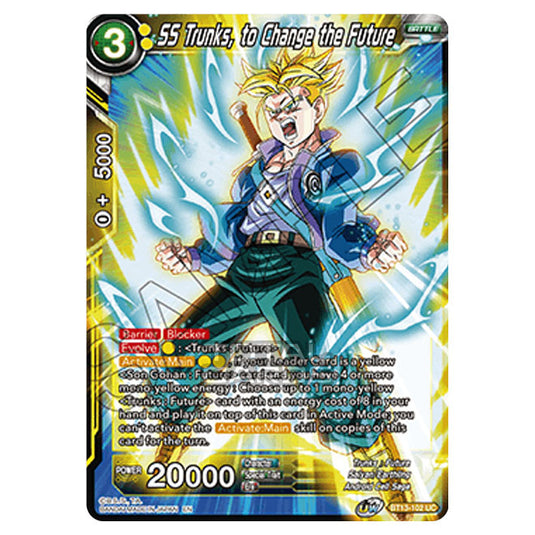 Dragon Ball Super - B13 - Supreme Rivalry - SS Trunks, to Change the Future - BT13-102 (Foil)