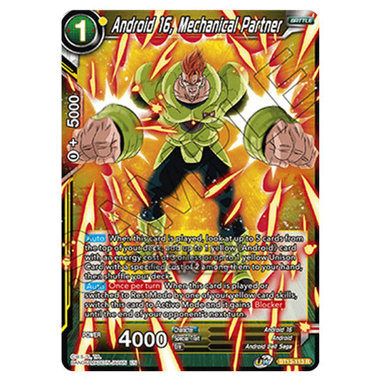 Dragon Ball Super - B13 - Supreme Rivalry - Android 16, Mechanical Partner - BT13-113 (Foil)