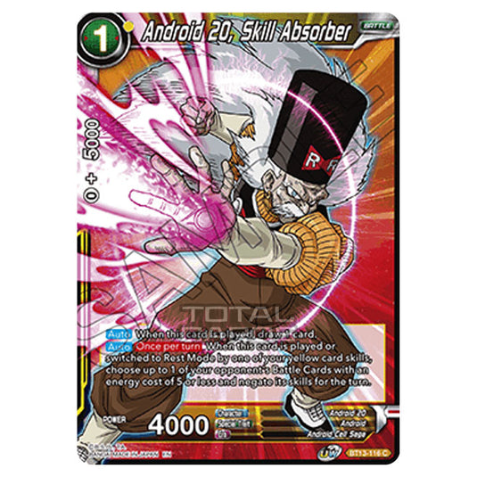 Dragon Ball Super - B13 - Supreme Rivalry - Android 20, Skill Absorber - BT13-116 (Foil)