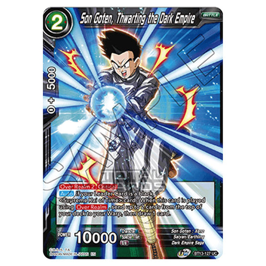 Dragon Ball Super - B13 - Supreme Rivalry - Son Goten, Thwarting the Dark Empire - BT13-127 (Foil)