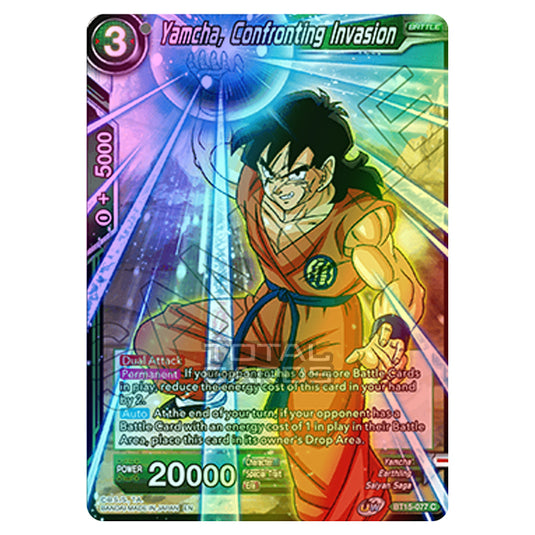 Dragon Ball Super - B15 - Saiyan Showdown - Yamcha, Confronting Invasion - BT15-077 (Foil)