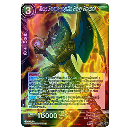 Dragon Ball Super - B15 - Saiyan Showdown - Nuova Shenron, Negative Energy Explosion - BT15-135 (Foil)