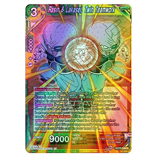Dragon Ball Super - B15 - Saiyan Showdown - Rasin & Lakasei, Twin Teamwork - BT15-149 (Foil)