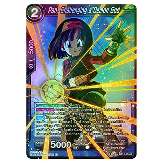 Dragon Ball Super - B16 - Realm Of The Gods - Pan, Challenging a Demon God - BT16-105 (Foil)