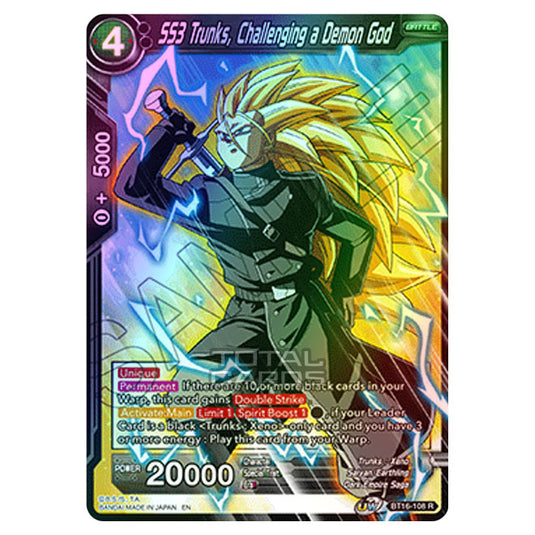 Dragon Ball Super - B16 - Realm Of The Gods - SS3 Trunks, Challenging a Demon God - BT16-108 (Foil)