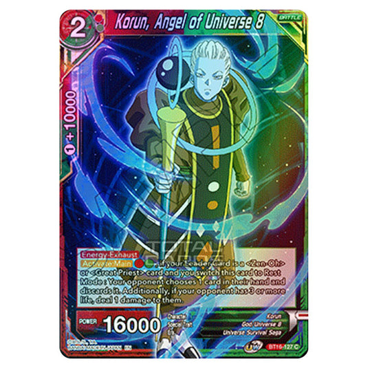 Dragon Ball Super - B16 - Realm Of The Gods - Korun, Angel of Universe 8 - BT16-127 (Foil)