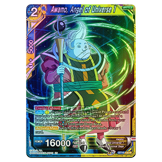 Dragon Ball Super - B16 - Realm Of The Gods - Awamo, Angel of Universe 1 - BT16-132 (Foil)