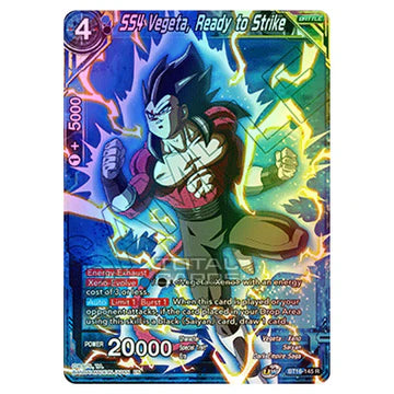 Dragon Ball Super - B16 - Realm Of The Gods - Pre-release - SS4 Vegeta, Ready to Strike - BT16-145 (Foil)