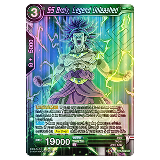 Dragon Ball Super - BT7 - Assault of the Saiyans - SS Broly, Legend Unleashed - BT7-069 (Foil)