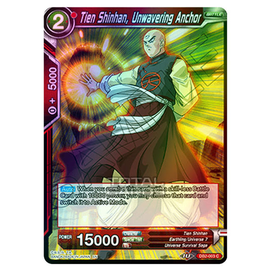 Dragon Ball Super - Draft Box 05 - Divine Multiverse - Tien Shinhan, Unwavering Anchor - DB2-003 (Foil)