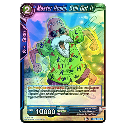 Dragon Ball Super - Draft Box 05 - Divine Multiverse - Master Roshi, Still Got It - DB2-035 (Foil)