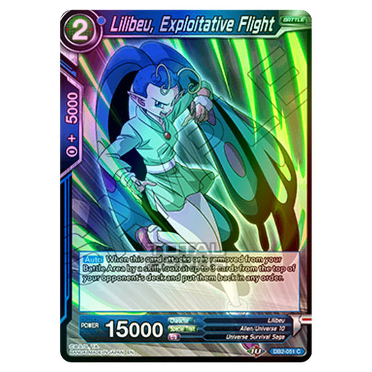 Dragon Ball Super - Draft Box 05 - Divine Multiverse - Lilibeu, Exploitative Flight - DB2-051 (Foil)