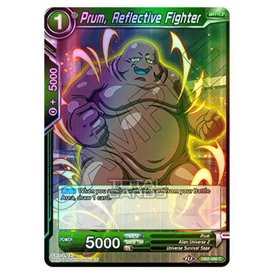 Dragon Ball Super - Draft Box 05 - Divine Multiverse - Prum, Reflective Fighter - DB2-086 (Foil)