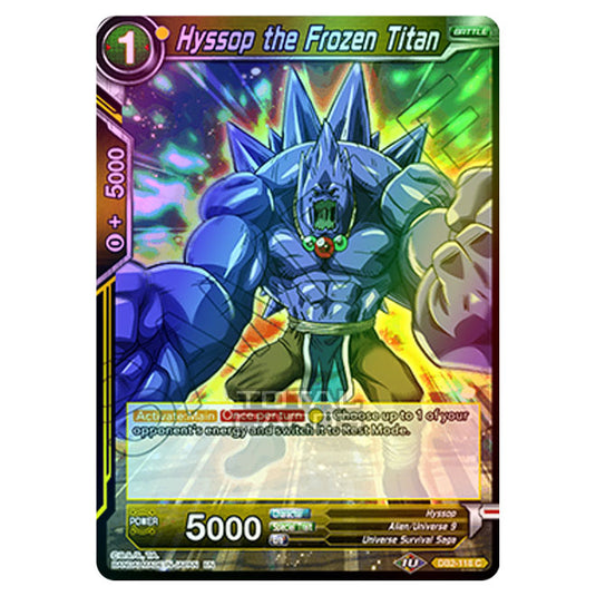 Dragon Ball Super - Draft Box 05 - Divine Multiverse - Hyssop the Frozen Titan - DB2-118 (Foil)