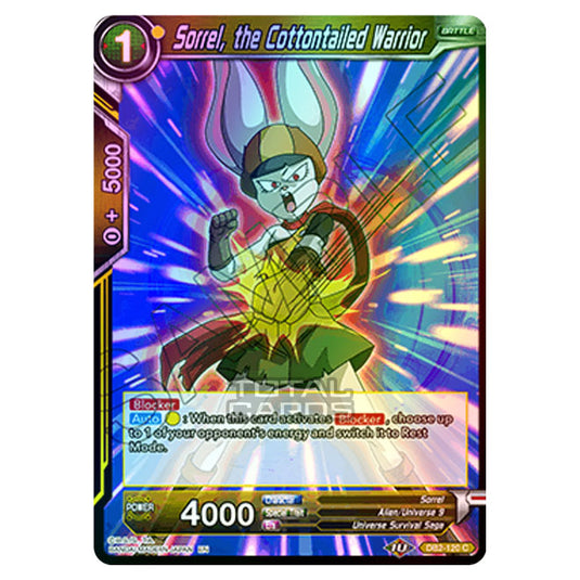 Dragon Ball Super - Draft Box 05 - Divine Multiverse - Sorrel, the Cottontailed Warrior - DB2-120 (Foil)