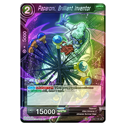 Dragon Ball Super - Draft Box 05 - Divine Multiverse - Paparoni, Brilliant Inventor - DB2-139 (Foil)