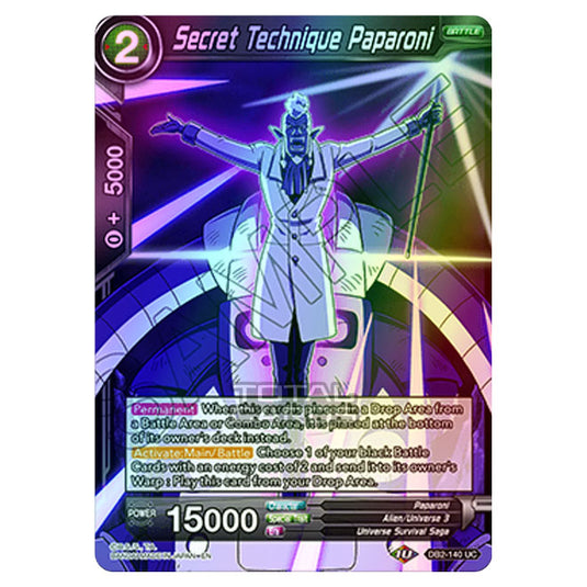Dragon Ball Super - Draft Box 05 - Divine Multiverse - Secret Technique Paparoni - DB2-140 (Foil)