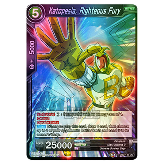 Dragon Ball Super - Draft Box 05 - Divine Multiverse - Katopesla, Righteous Fury - DB2-147 (Foil)