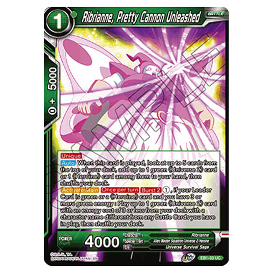 Dragon Ball Super - EB1 - Battle Evolution - Ribrianne, Pretty Cannon Unleashed - EB1-33 (Foil)