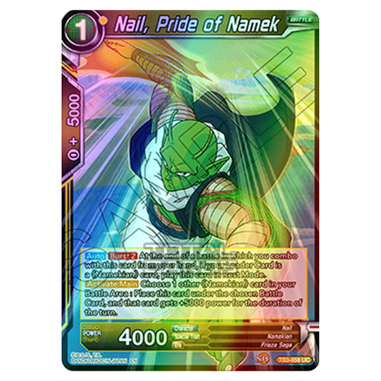 Dragon Ball Super - TB3 - Clash of Fates - Nail, Pride of Namek - TB3-058 (Foil)