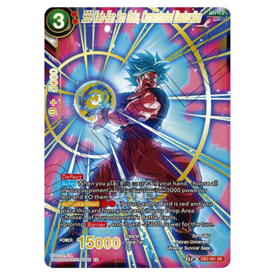 Dragon Ball Super - MB01 - Mythic Booster - SSB Kaio-Ken Son Goku, Concentrated Destruction (Gold Stamped) - DB2-001A