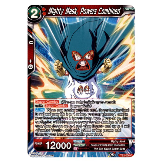 Dragon Ball Super - TB - World Martial Arts Tournament - Mighty Mask, Powers Combined - TB2-008