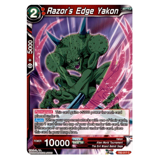 Dragon Ball Super - TB - World Martial Arts Tournament - Razor's Edge Yakon - TB2-017