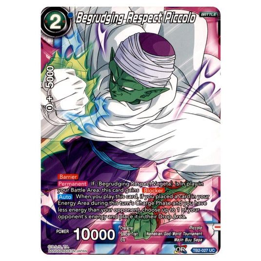 Dragon Ball Super - TB - World Martial Arts Tournament - Begrudging Respect Piccolo - TB2-027