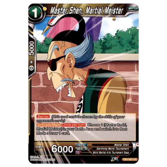 Dragon Ball Super - TB - World Martial Arts Tournament - Master Shen, Martial Meister - TB2-063