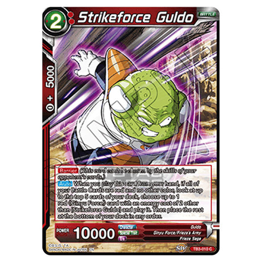 Dragon Ball Super - TB3 - Clash of Fates - Strikeforce Guldo - TB3-010