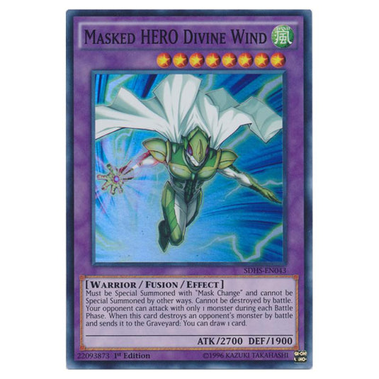 Yu-Gi-Oh! - HERO Strike Structure Deck - Masked HERO Divine Wind (Super Rare) SDHS-EN043