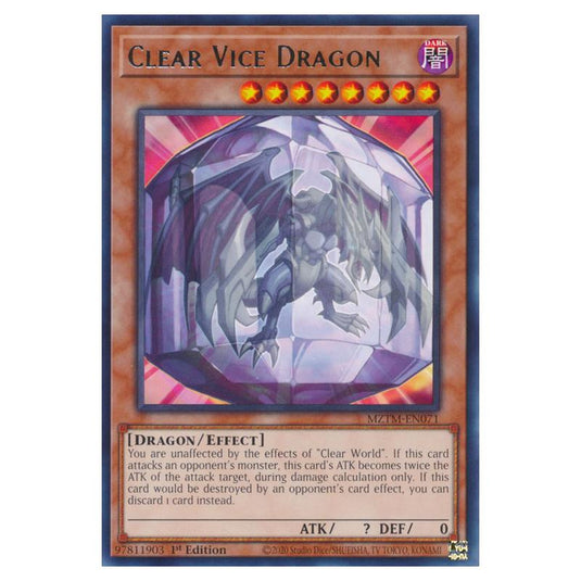 Yu-Gi-Oh! - Maze of the Master - Clear Vice Dragon (Rare) MZTM-EN071