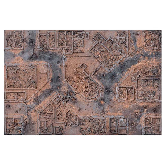 Kraken Wargames - Gaming Mat - Desert Warzone City 6x4 Gaming Mat 2.0