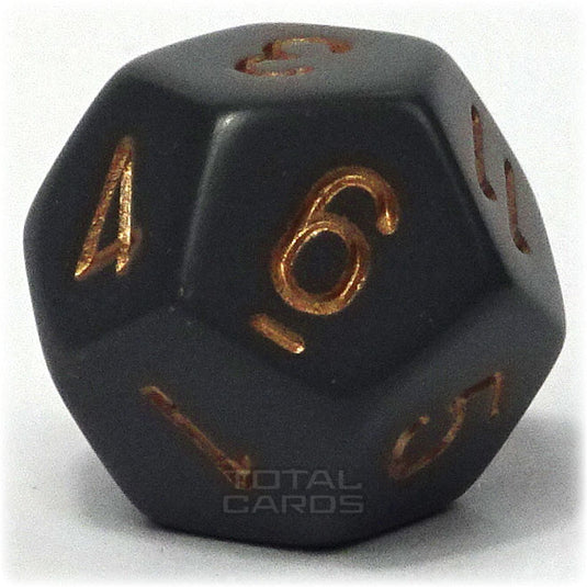 Chessex - Opaque 16mm D12 - Dark Grey w/Copper