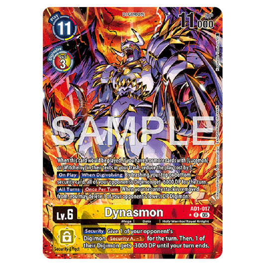 Dynasmon AD1-017a card from the Digimon set AD01 - Digimon Generation