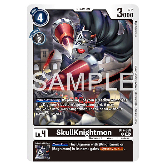 SkullKnightmon BT7-058 card from the Digimon set AD01 - Digimon Generation