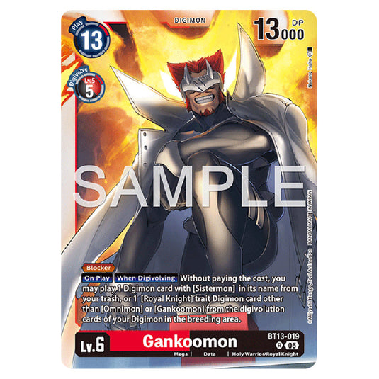 Gankoomon BT13-019 card from the Digimon set AD01 - Digimon Generation