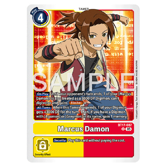 Marcus Damon BT17-087 card from the Digimon set AD01 - Digimon Generation
