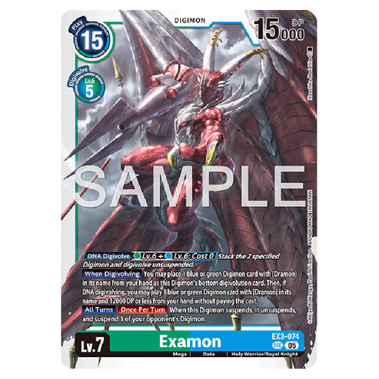 Examon EX3-074 card from the Digimon set AD01 - Digimon Generation