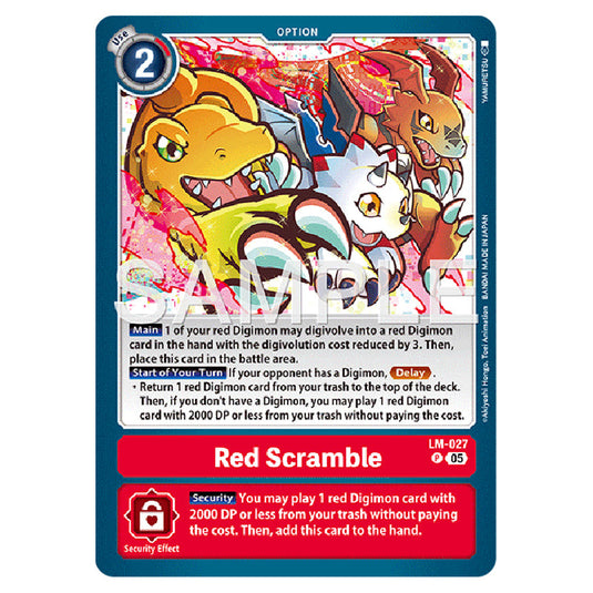 Red Scramble LM-027 card from the Digimon set AD01 - Digimon Generation