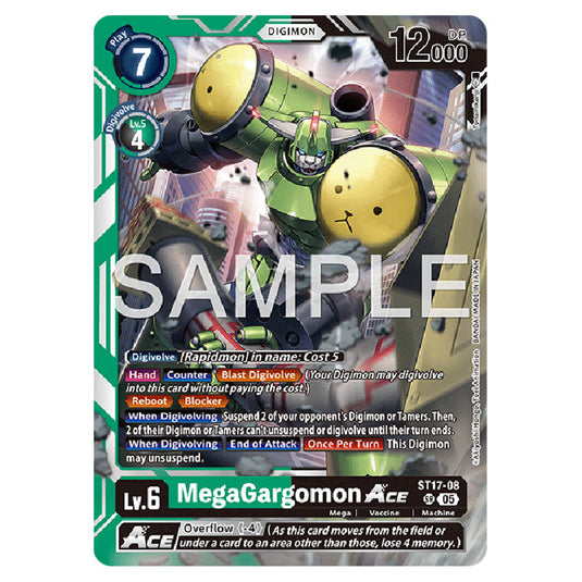 MegaGargomon ST17-08 card from the Digimon set AD01 - Digimon Generation