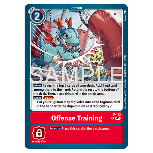 Offense Training P-103 card from the Digimon set AD01 - Digimon Generation