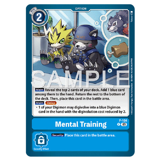 Mental Training P-104 card from the Digimon set AD01 - Digimon Generation