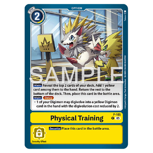 Physical Training P-105 card from the Digimon set AD01 - Digimon Generation