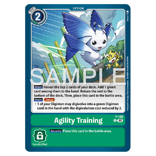 Agility Training P-106 card from the Digimon set AD01 - Digimon Generation